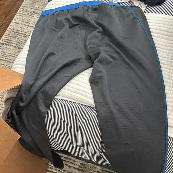 REI Men's Charcoal long John’s with Blue Trim - Picture 3 of 4